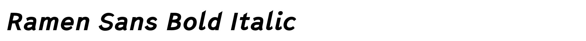 Ramen Sans Bold Italic image